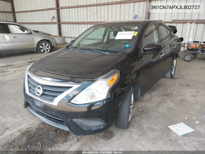 2018 Nissan Versa 1.6 Sv VIN: 3N1CN7APXJL802727 Lot: 45561248