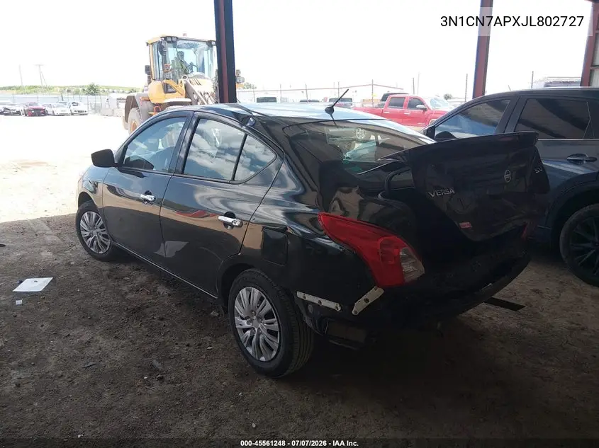 2018 Nissan Versa 1.6 Sv VIN: 3N1CN7APXJL802727 Lot: 45561248