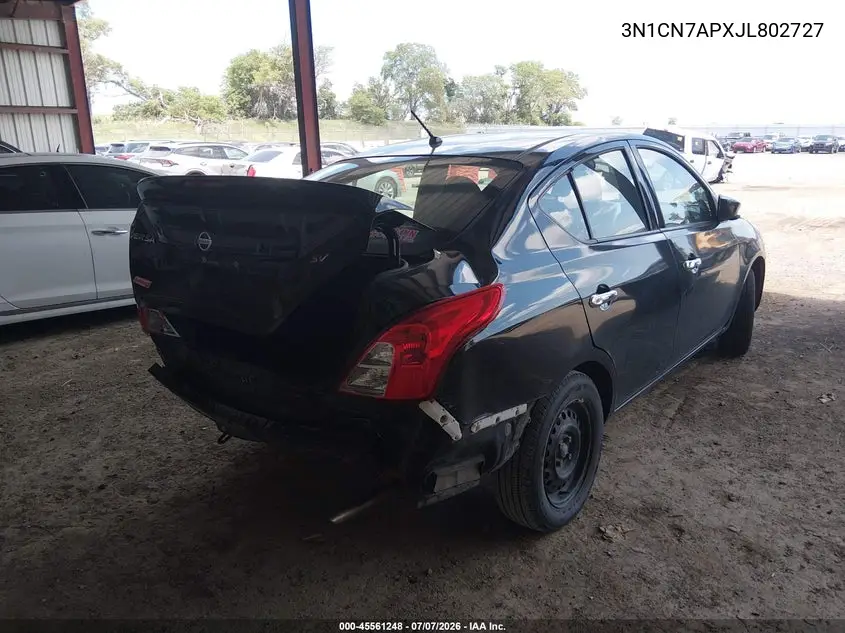 2018 Nissan Versa 1.6 Sv VIN: 3N1CN7APXJL802727 Lot: 45561248