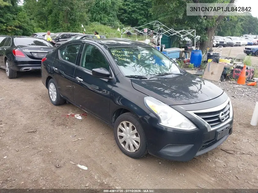 2018 Nissan Versa 1.6 Sv VIN: 3N1CN7AP1JL842842 Lot: 45613720