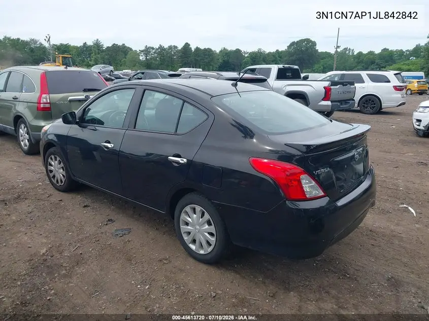 2018 Nissan Versa 1.6 Sv VIN: 3N1CN7AP1JL842842 Lot: 45613720