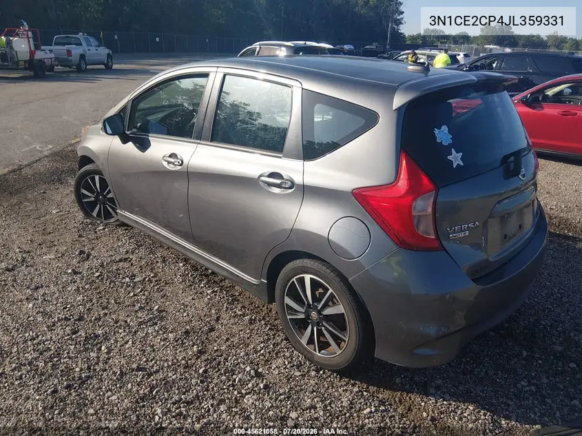 2018 Nissan Versa Note Sr VIN: 3N1CE2CP4JL359331 Lot: 45621058