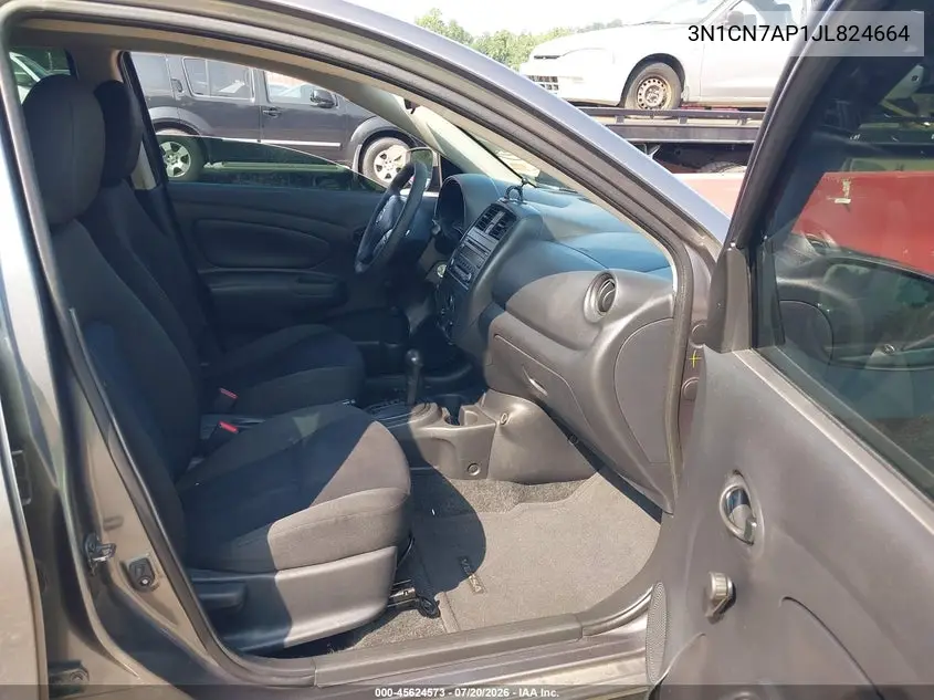 2018 Nissan Versa 1.6 S+ VIN: 3N1CN7AP1JL824664 Lot: 45624573