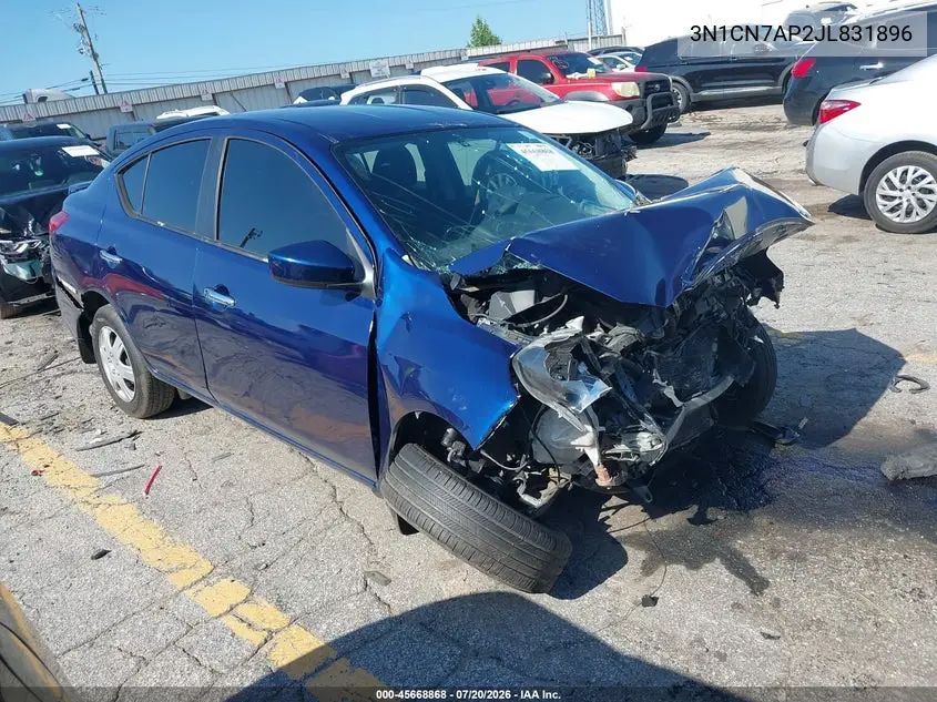 2018 Nissan Versa 1.6 Sv VIN: 3N1CN7AP2JL831896 Lot: 45668868