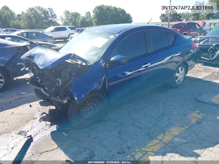 2018 Nissan Versa 1.6 Sv VIN: 3N1CN7AP2JL831896 Lot: 45668868