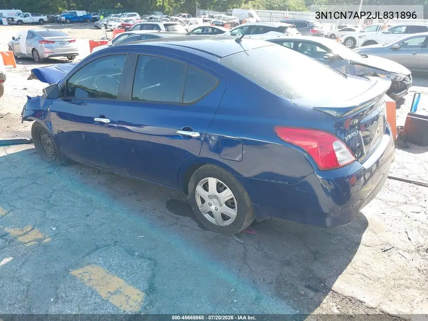 2018 Nissan Versa 1.6 Sv VIN: 3N1CN7AP2JL831896 Lot: 45668868