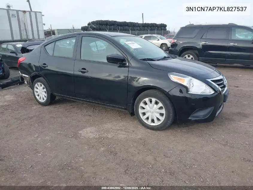 3N1CN7AP7KL827537 2019 Nissan Versa 1.6 S+