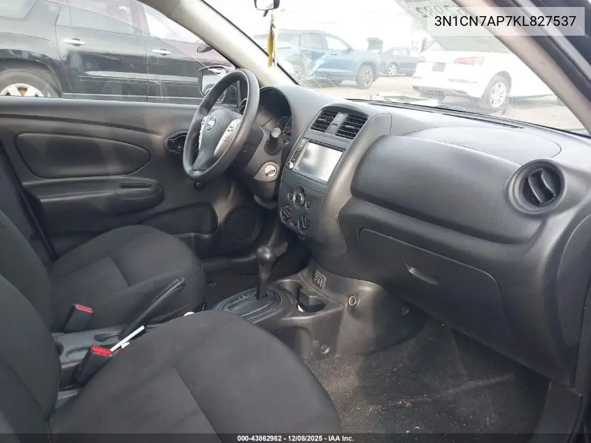 3N1CN7AP7KL827537 2019 Nissan Versa 1.6 S+