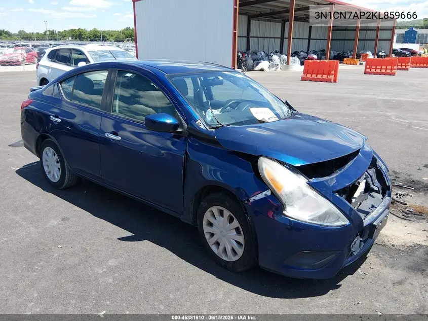 2019 Nissan Versa 1.6 Sv VIN: 3N1CN7AP2KL859666 Lot: 45381610