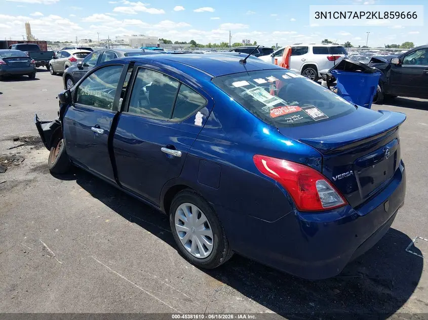 2019 Nissan Versa 1.6 Sv VIN: 3N1CN7AP2KL859666 Lot: 45381610