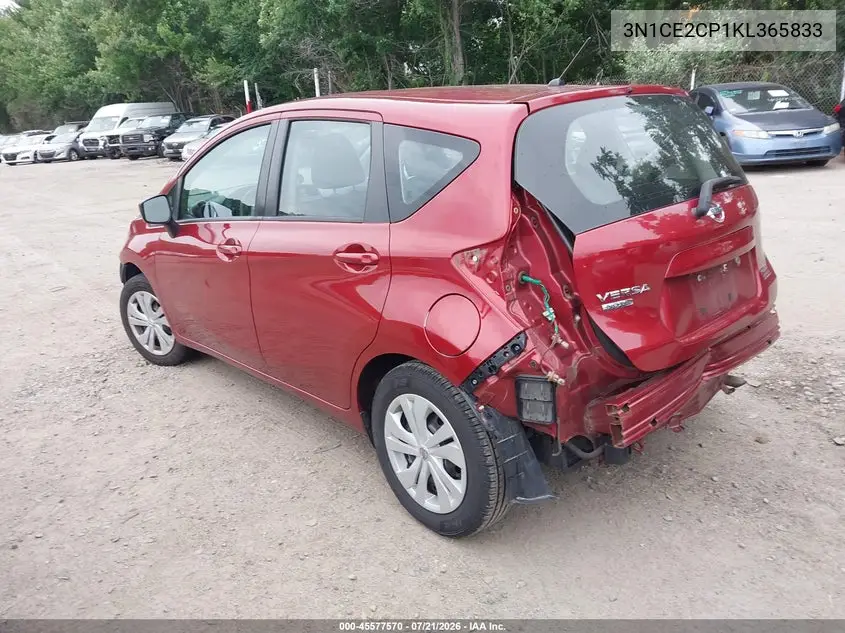 2019 Nissan Versa Note S VIN: 3N1CE2CP1KL365833 Lot: 45577570