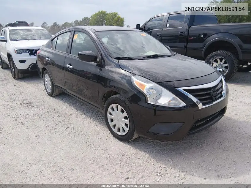 2019 Nissan Versa 1.6 Sv VIN: 3N1CN7AP8KL859154 Lot: 45588471