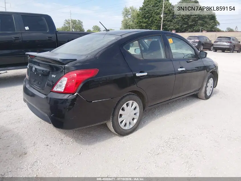 2019 Nissan Versa 1.6 Sv VIN: 3N1CN7AP8KL859154 Lot: 45588471