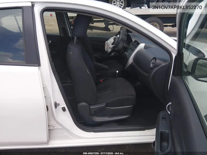 2019 Nissan Versa 1.6 Sv VIN: 3N1CN7AP8KL852270 Lot: 45637209