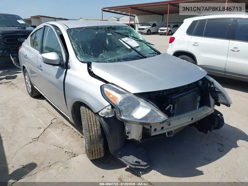 2019 Nissan Versa 1.6 Sv VIN: 3N1CN7AP8KL846713 Lot: 45641722