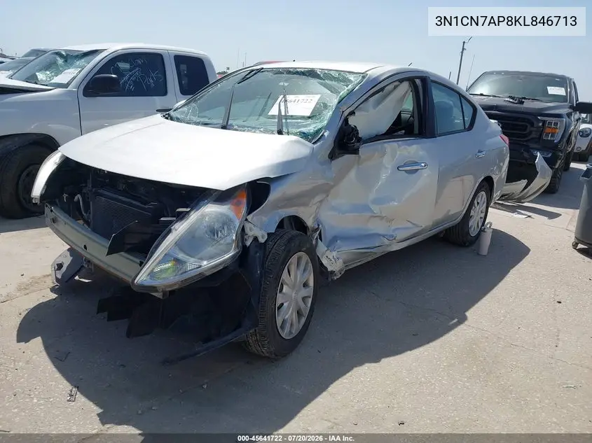 2019 Nissan Versa 1.6 Sv VIN: 3N1CN7AP8KL846713 Lot: 45641722