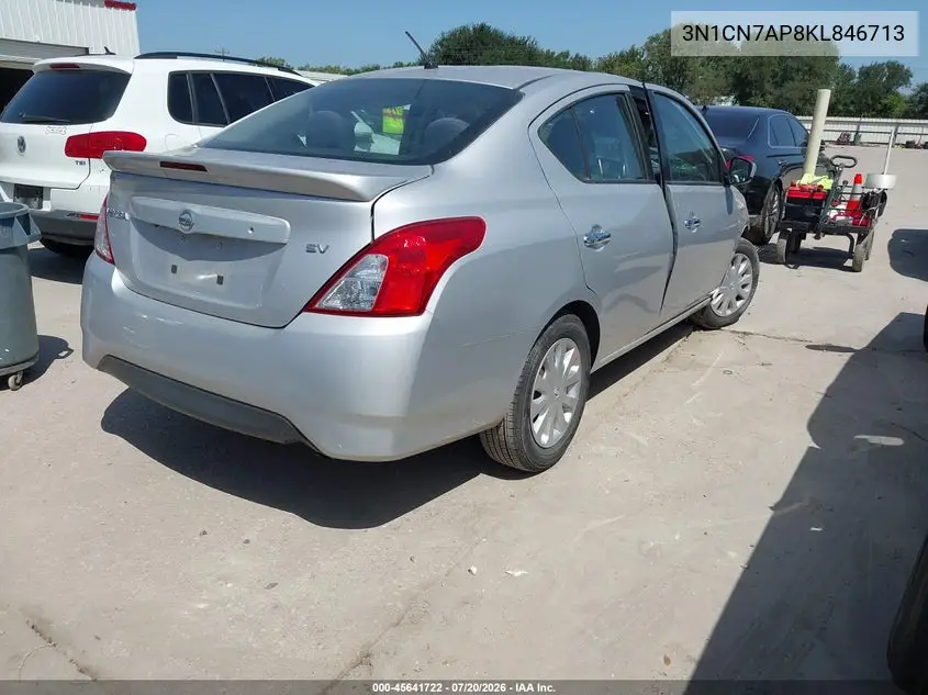 2019 Nissan Versa 1.6 Sv VIN: 3N1CN7AP8KL846713 Lot: 45641722