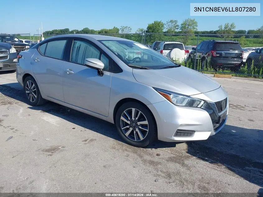 2020 Nissan Versa Sv Xtronic Cvt VIN: 3N1CN8EV6LL807280 Lot: 45619280