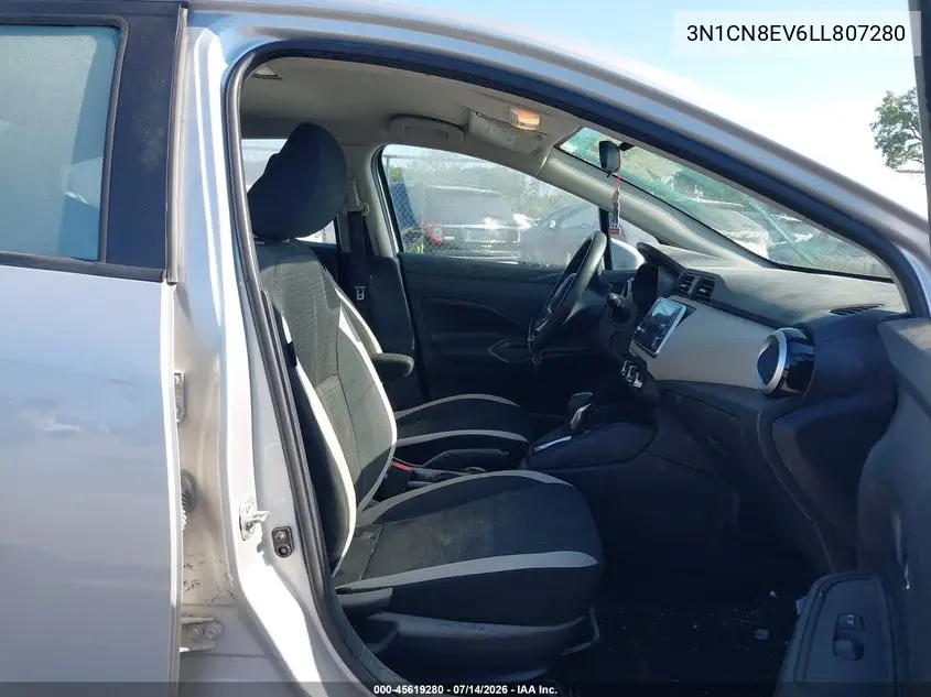 2020 Nissan Versa Sv Xtronic Cvt VIN: 3N1CN8EV6LL807280 Lot: 45619280