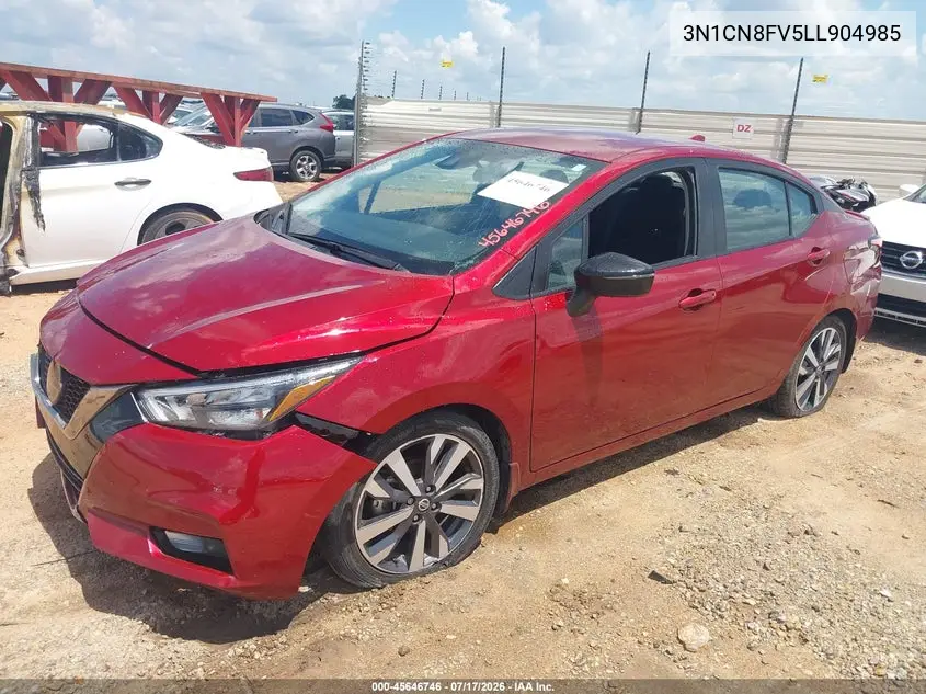 2020 Nissan Versa Sr Xtronic Cvt VIN: 3N1CN8FV5LL904985 Lot: 45646746