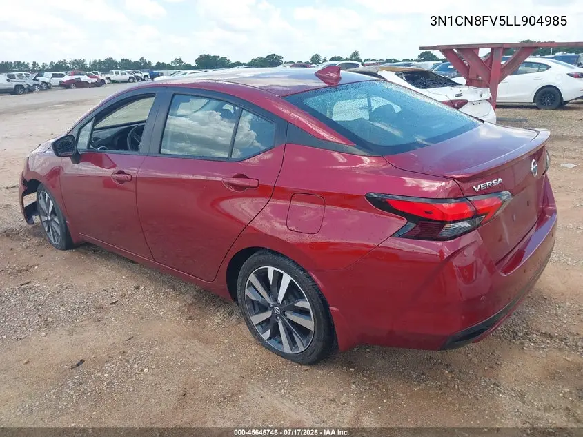 2020 Nissan Versa Sr Xtronic Cvt VIN: 3N1CN8FV5LL904985 Lot: 45646746