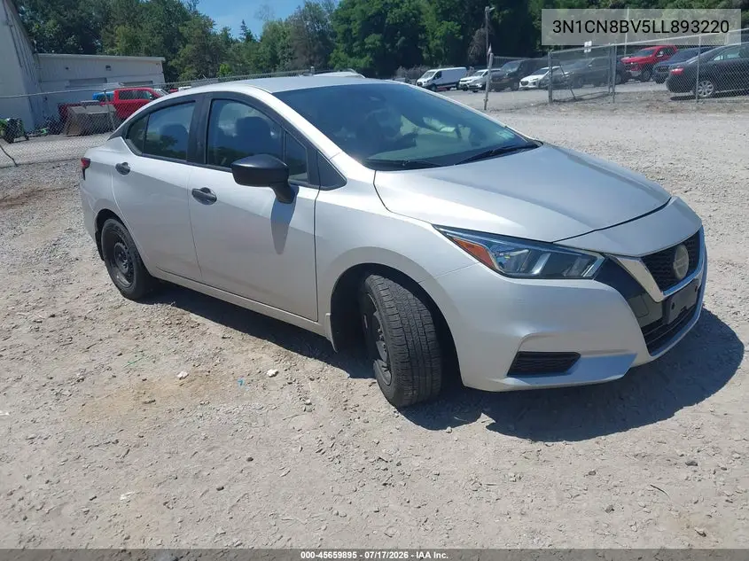 2020 Nissan Versa S 5-Speed Manual Transmission VIN: 3N1CN8BV5LL893220 Lot: 45659895