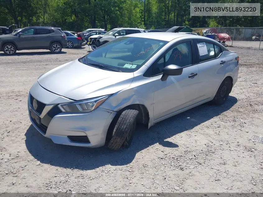 2020 Nissan Versa S 5-Speed Manual Transmission VIN: 3N1CN8BV5LL893220 Lot: 45659895