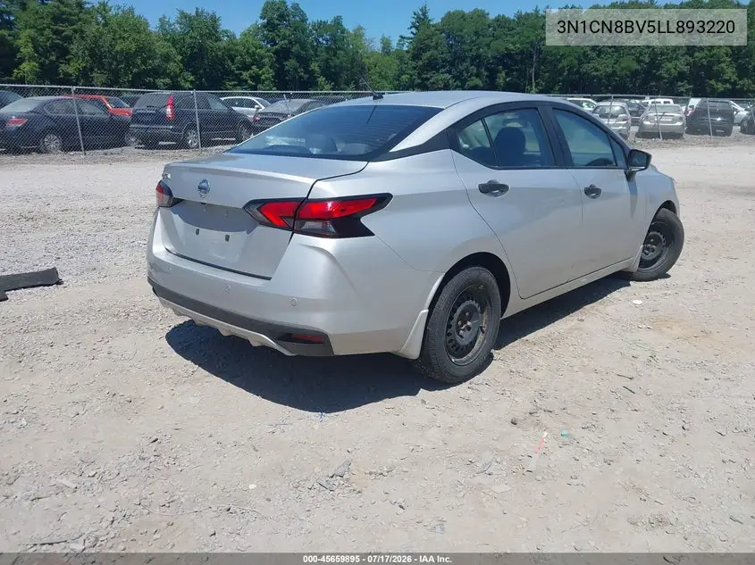 2020 Nissan Versa S 5-Speed Manual Transmission VIN: 3N1CN8BV5LL893220 Lot: 45659895