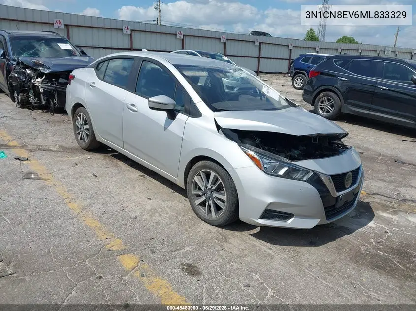 2021 Nissan Versa Sv Xtronic Cvt VIN: 3N1CN8EV6ML833329 Lot: 45483960