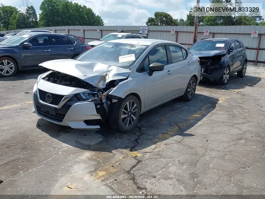 2021 Nissan Versa Sv Xtronic Cvt VIN: 3N1CN8EV6ML833329 Lot: 45483960
