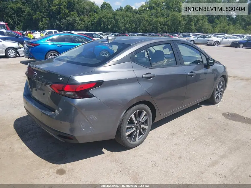2021 Nissan Versa Sv Xtronic Cvt VIN: 3N1CN8EV1ML830404 Lot: 45532667