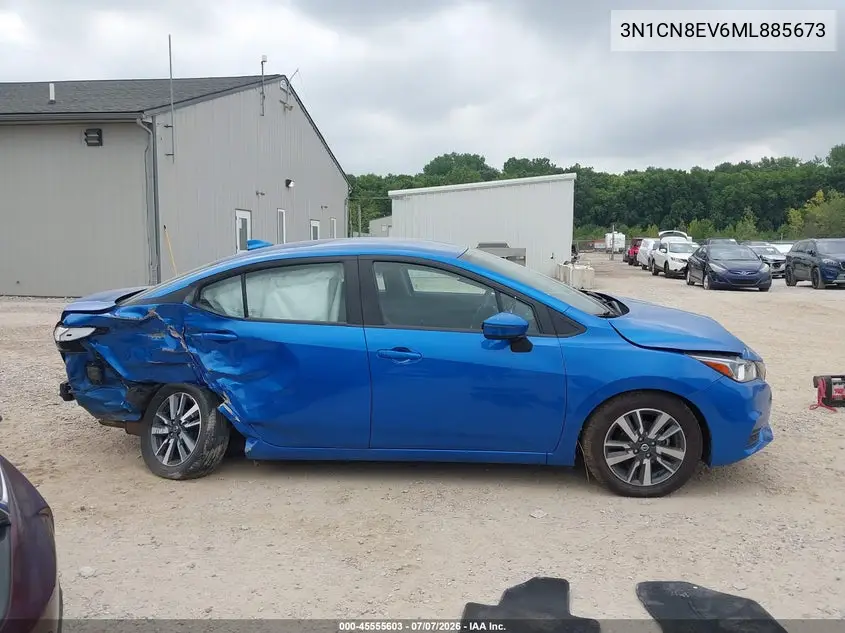 2021 Nissan Versa Sv Xtronic Cvt VIN: 3N1CN8EV6ML885673 Lot: 45555603
