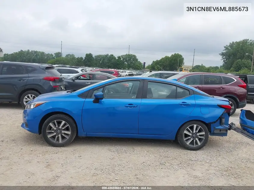2021 Nissan Versa Sv Xtronic Cvt VIN: 3N1CN8EV6ML885673 Lot: 45555603