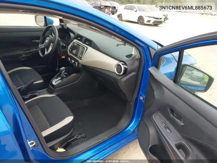 2021 Nissan Versa Sv Xtronic Cvt VIN: 3N1CN8EV6ML885673 Lot: 45555603