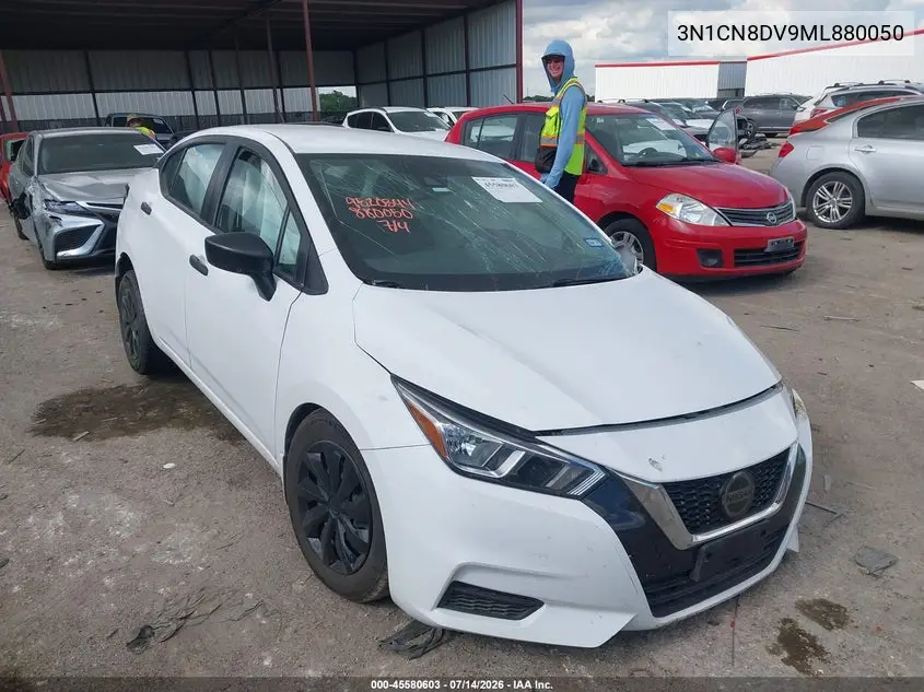 2021 Nissan Versa S Xtronic Cvt VIN: 3N1CN8DV9ML880050 Lot: 45580603