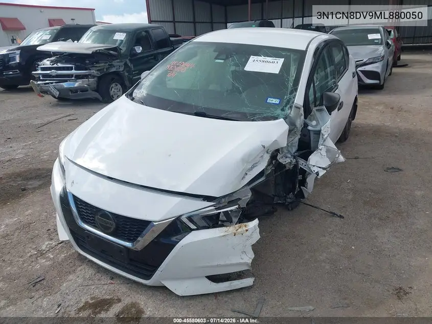 2021 Nissan Versa S Xtronic Cvt VIN: 3N1CN8DV9ML880050 Lot: 45580603