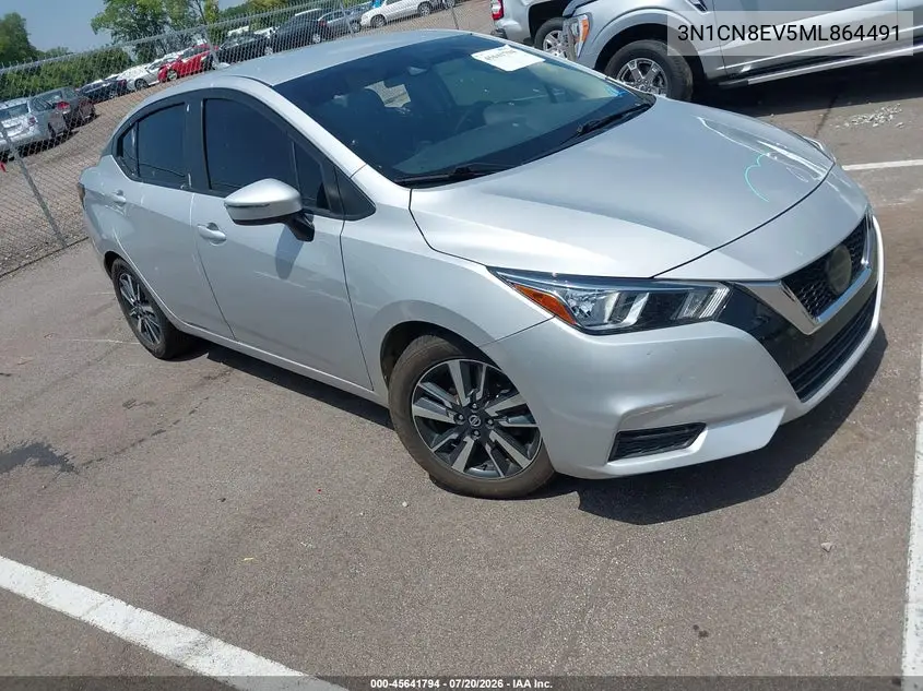 2021 Nissan Versa Sv Xtronic Cvt VIN: 3N1CN8EV5ML864491 Lot: 45641794
