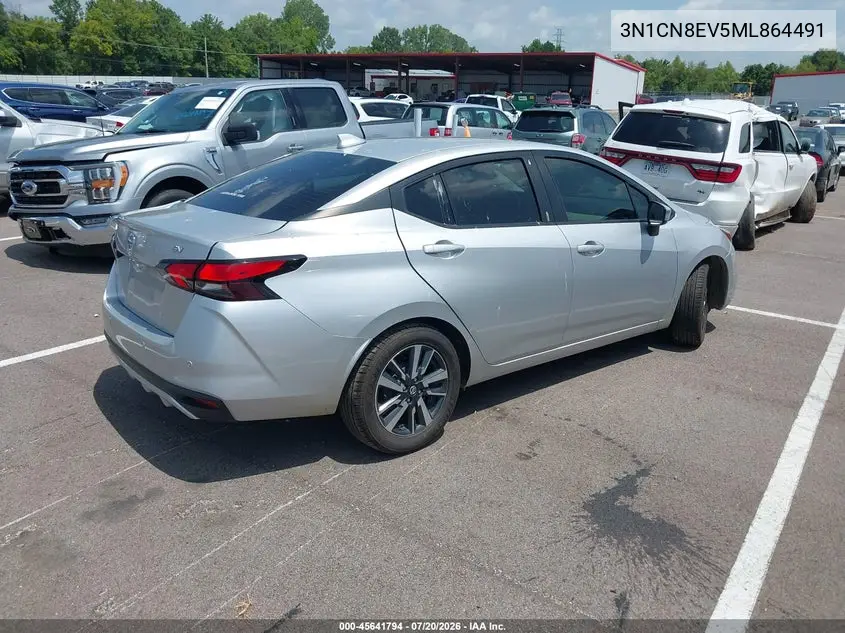 2021 Nissan Versa Sv Xtronic Cvt VIN: 3N1CN8EV5ML864491 Lot: 45641794