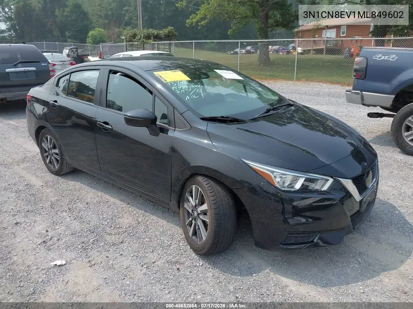 2021 Nissan Versa Sv Xtronic Cvt VIN: 3N1CN8EV1ML849602 Lot: 45652864