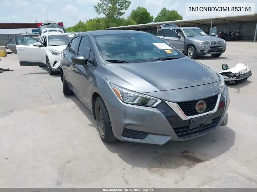2021 Nissan Versa S Xtronic Cvt VIN: 3N1CN8DV3ML853166 Lot: 45661339
