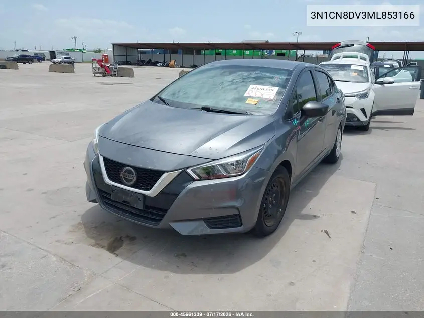 2021 Nissan Versa S Xtronic Cvt VIN: 3N1CN8DV3ML853166 Lot: 45661339