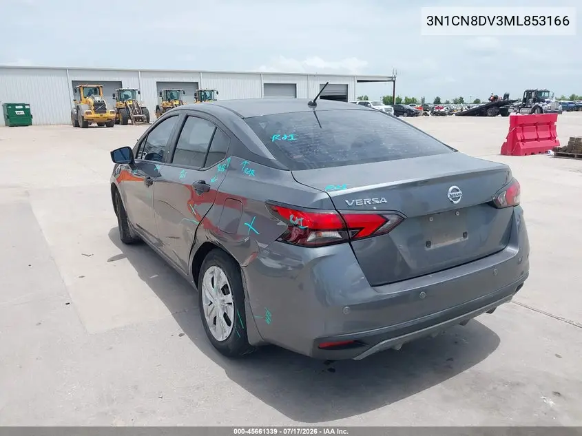 2021 Nissan Versa S Xtronic Cvt VIN: 3N1CN8DV3ML853166 Lot: 45661339