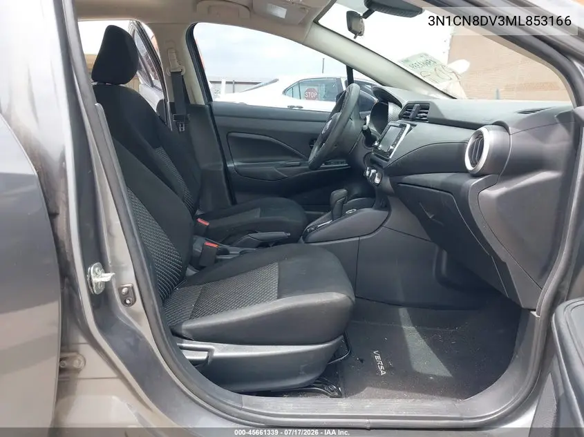 2021 Nissan Versa S Xtronic Cvt VIN: 3N1CN8DV3ML853166 Lot: 45661339