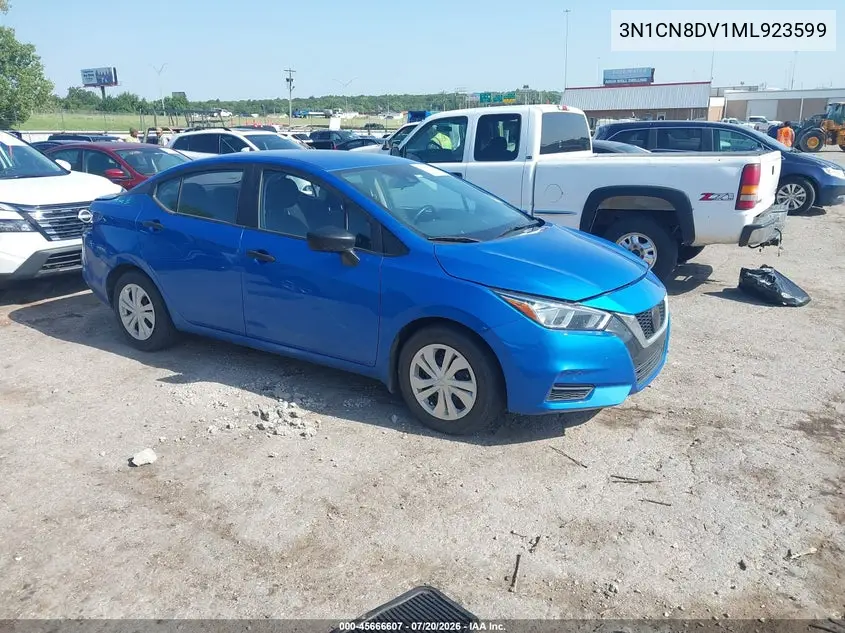 2021 Nissan Versa S Xtronic Cvt VIN: 3N1CN8DV1ML923599 Lot: 45666607