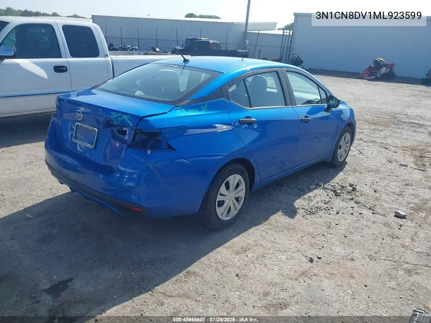 2021 Nissan Versa S Xtronic Cvt VIN: 3N1CN8DV1ML923599 Lot: 45666607