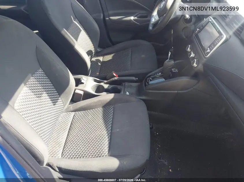 2021 Nissan Versa S Xtronic Cvt VIN: 3N1CN8DV1ML923599 Lot: 45666607