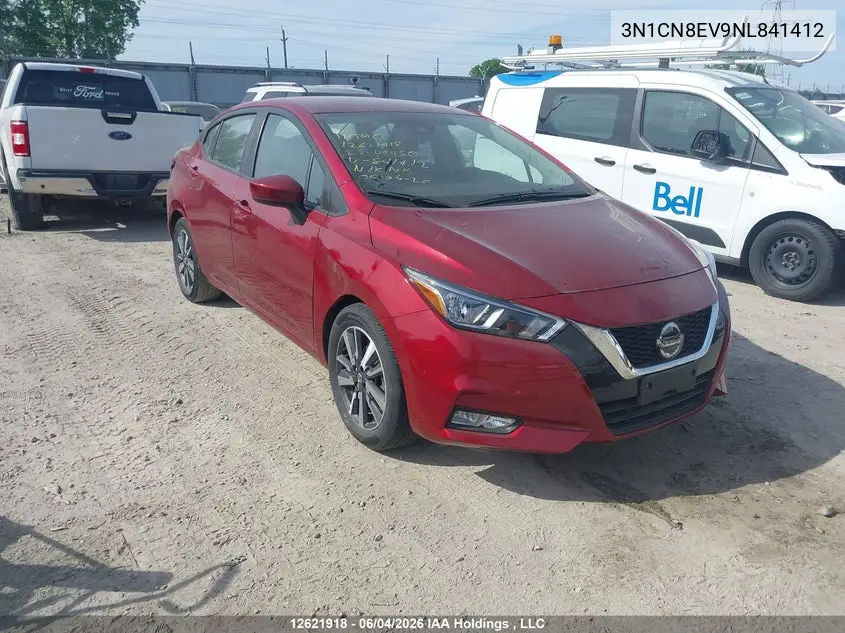 2022 Nissan Versa VIN: 3N1CN8EV9NL841412 Lot: 12621918