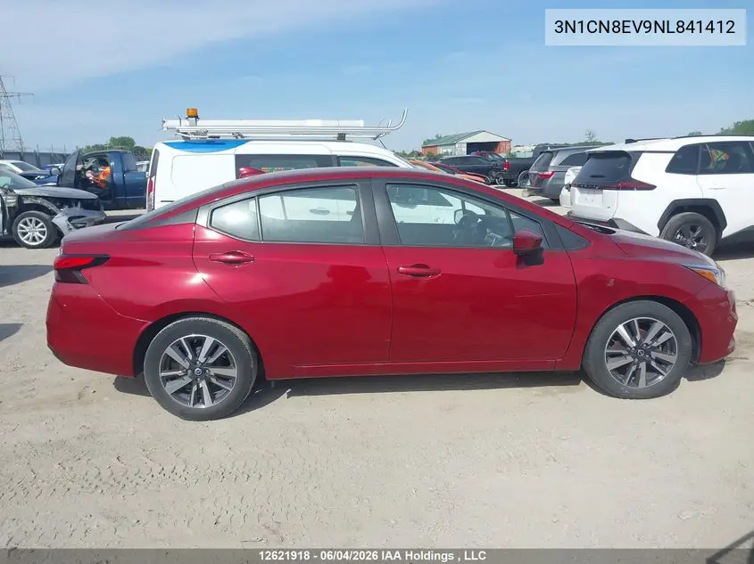 2022 Nissan Versa VIN: 3N1CN8EV9NL841412 Lot: 12621918