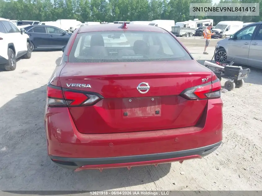 2022 Nissan Versa VIN: 3N1CN8EV9NL841412 Lot: 12621918