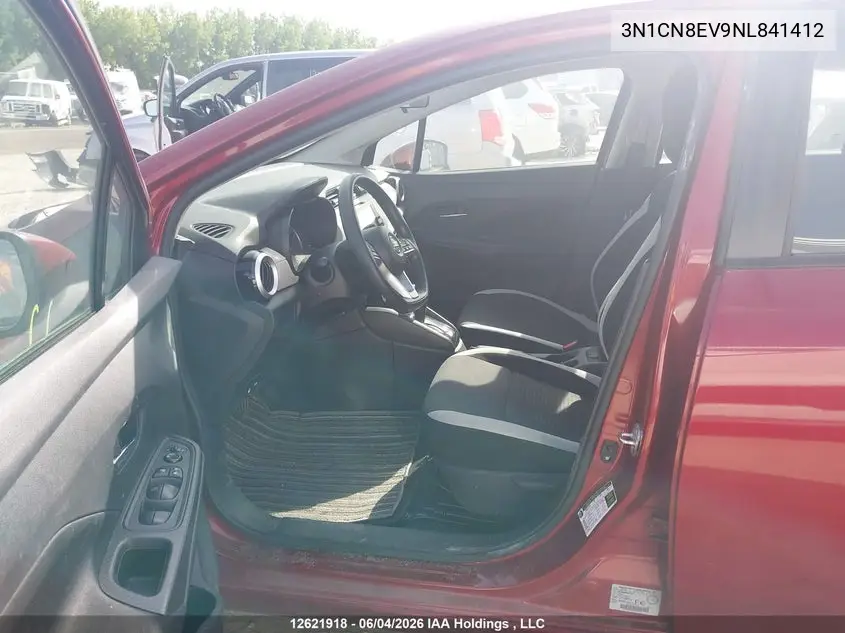 2022 Nissan Versa VIN: 3N1CN8EV9NL841412 Lot: 12621918